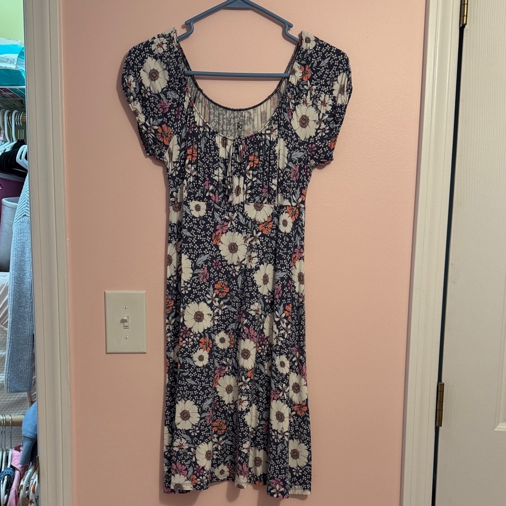 SO Blue and White Floral Dress